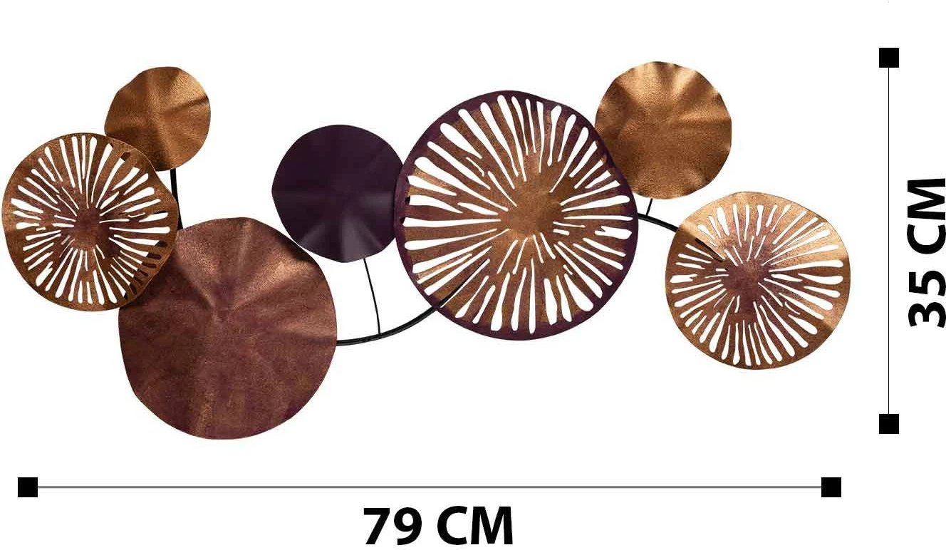 Aksesor dekorativ metalik për mur, Wallity Astrid, CH102-2