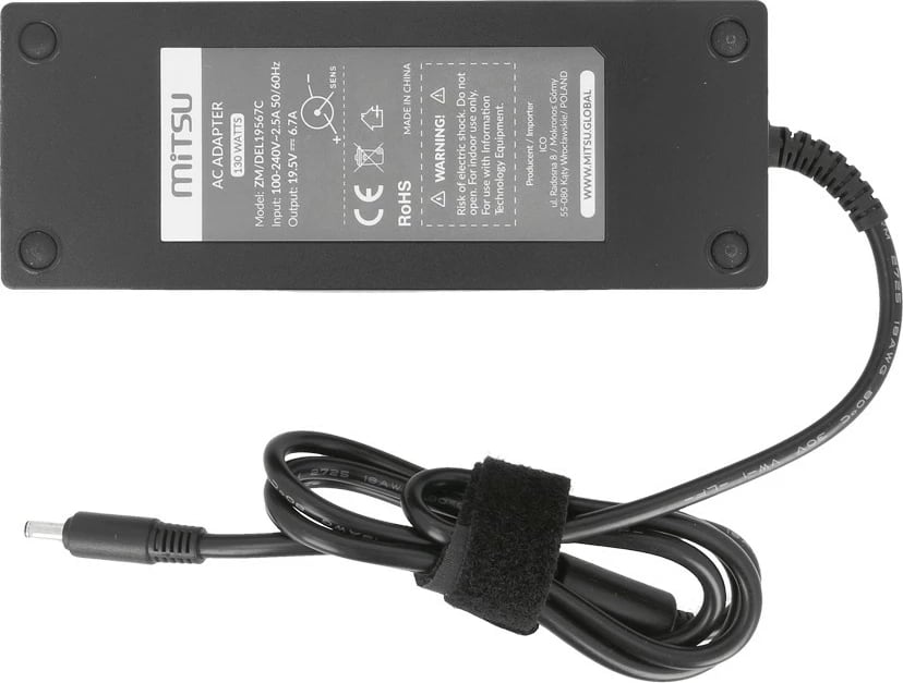 Adapter rryme Mitsu ZM/DEL19567C për Dell Precision/XPS, USB Type C, 45W, Bardhë