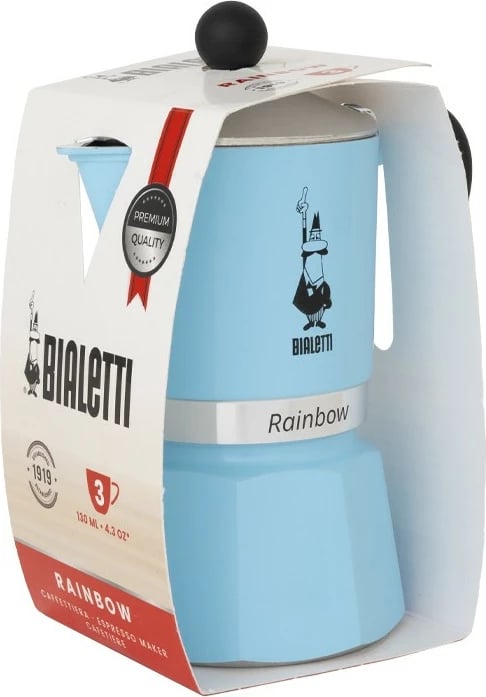 Aparat kafeje Bialetti Rainbow 1TZ, alumini, 0.06L, kaltër