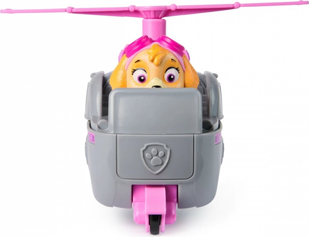 Lodër helikopter Paw Patrol Spin Master Skye, plastikë, gri/rozë
