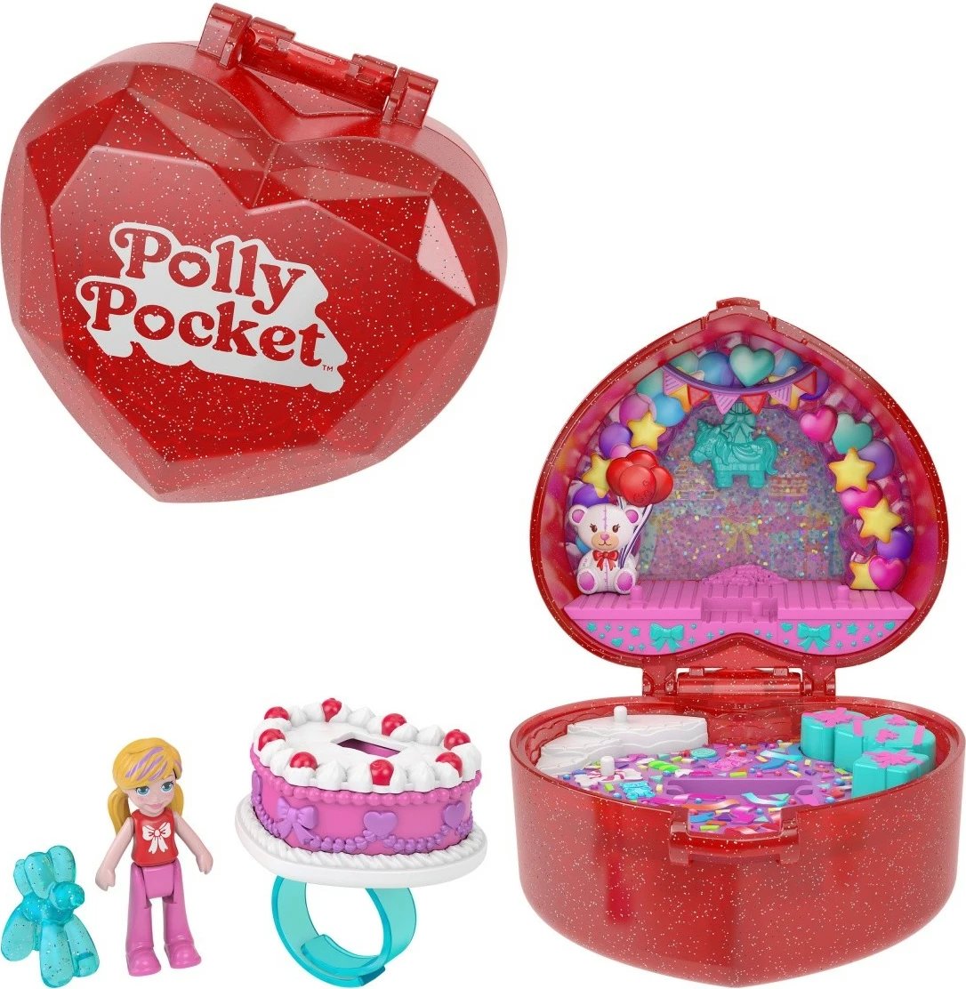 Set lodrash Polly Pocket Mattel JGK21, 80 vjetori, me mikro kukull dhe aksesorë, Kuqe Set lodrash Polly Pocket Mattel JGK21, 80 vjetori, me mikro kukull dhe aksesorë, Kuqe