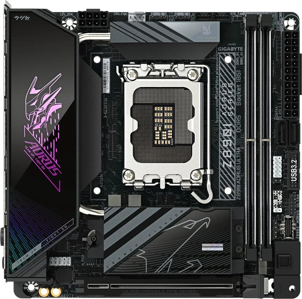 Pllakë amë Gigabyte Z890I AORUS ULTRA, Socket-1851, mini ITX, E zezë