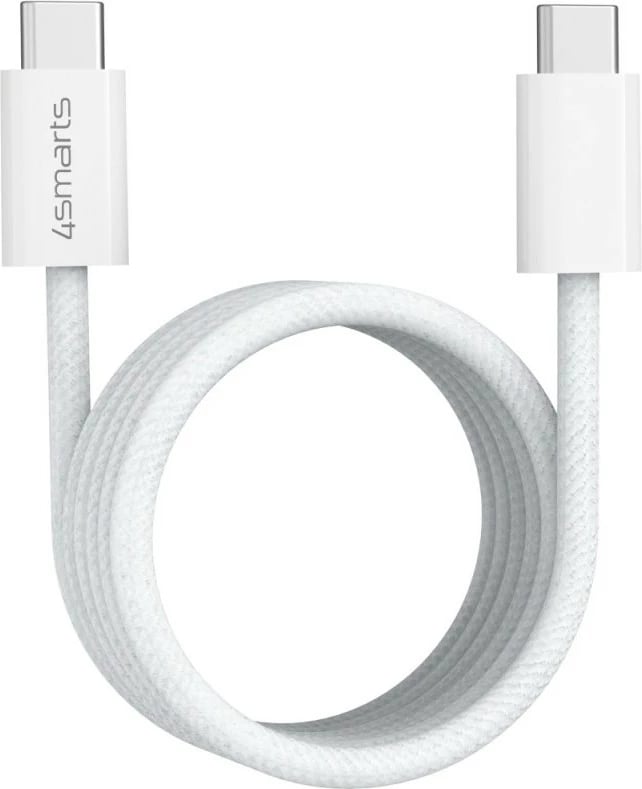 Kabëll USB C 4smarts 1.5m, 100W, magnetik, i bardhë