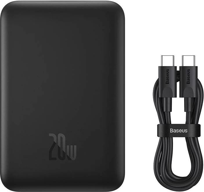 Powerbank Baseus Magnetic Mini 10000mAh, 20W, MagSafe, e zezë