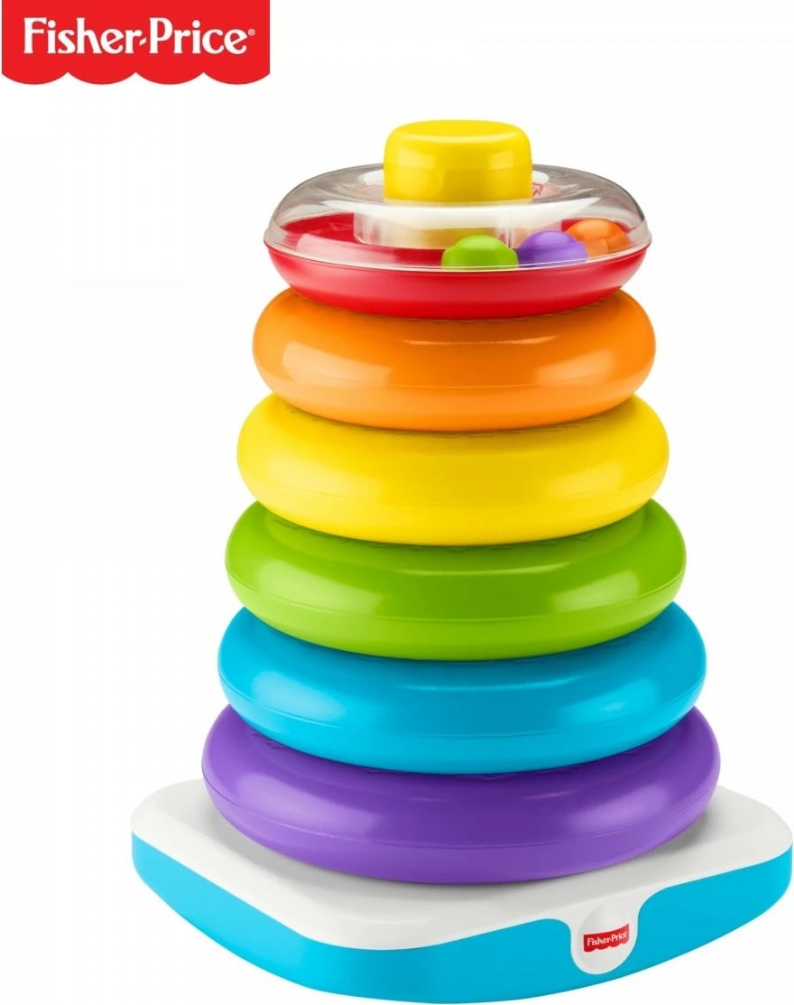 Piramidë me rrathë Fisher Price GJW15, shumëngjyrëshe, për fëmijë