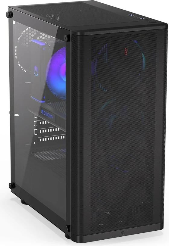 Kasë Endorfy Ventum 200 Air, Midi Tower, ATX, xham i temperuar, e zezë