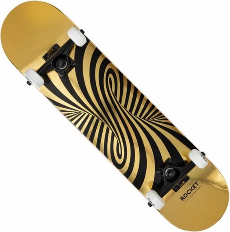 Skateboard Rocket, për meshkuj, femra dhe fëmijë, të zezë dhe të artë