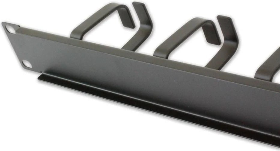 Organizuesi i Kabllave Techly 305922 për Kasë Rack 19", 1U, me 5 mbajtëse 65mm, ngjyrë e zezë