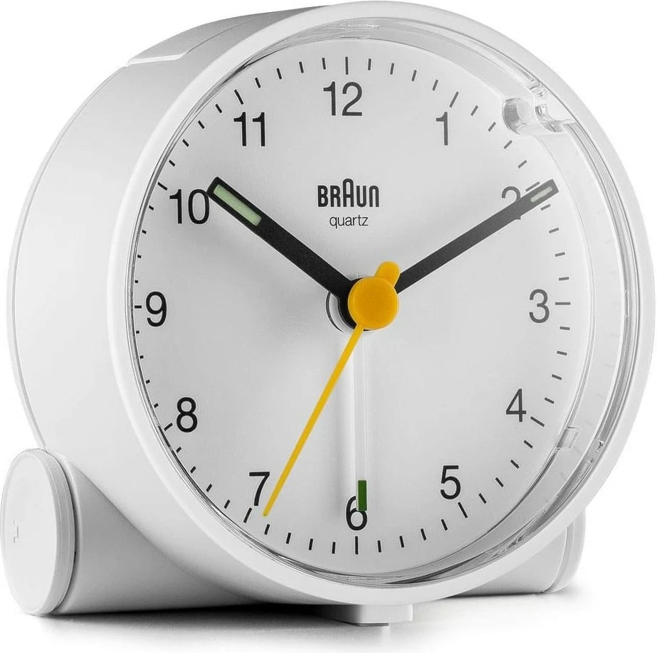 Alarm Braun BC01W, quartz, analog, bardhë