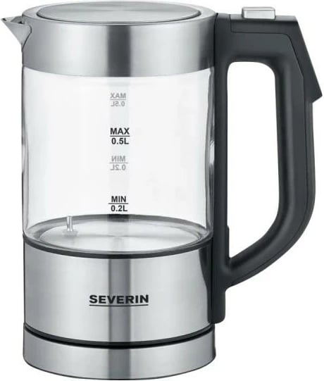 çajnik elektrik Severin WK3458 0.5L xham, rregullim temperature 40-100°C, funksion mbajtje-nxehhtë, i zi