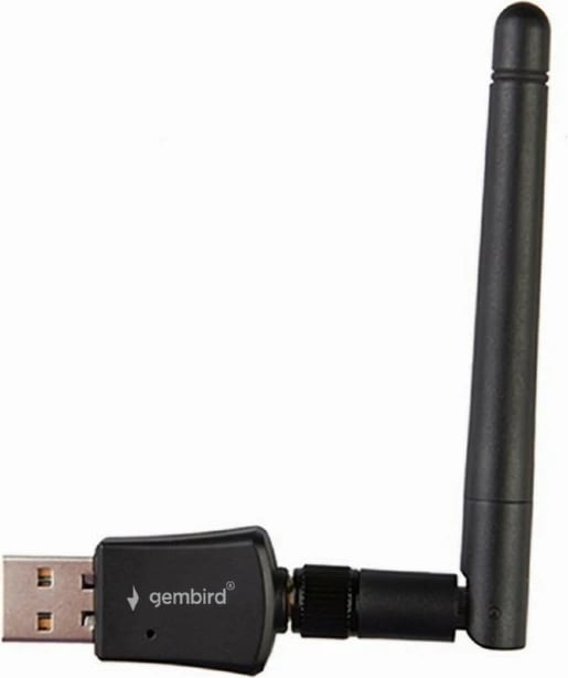 Adapter WiFi USB Gembird WNP-UA300P-02, 300 Mbps, me antenë të jashtme, i zi