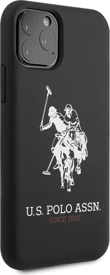 Mbështjellës U.S. Polo Assn. USHCN65SLHRBK për iPhone 11 Pro Max, silikon, i zi