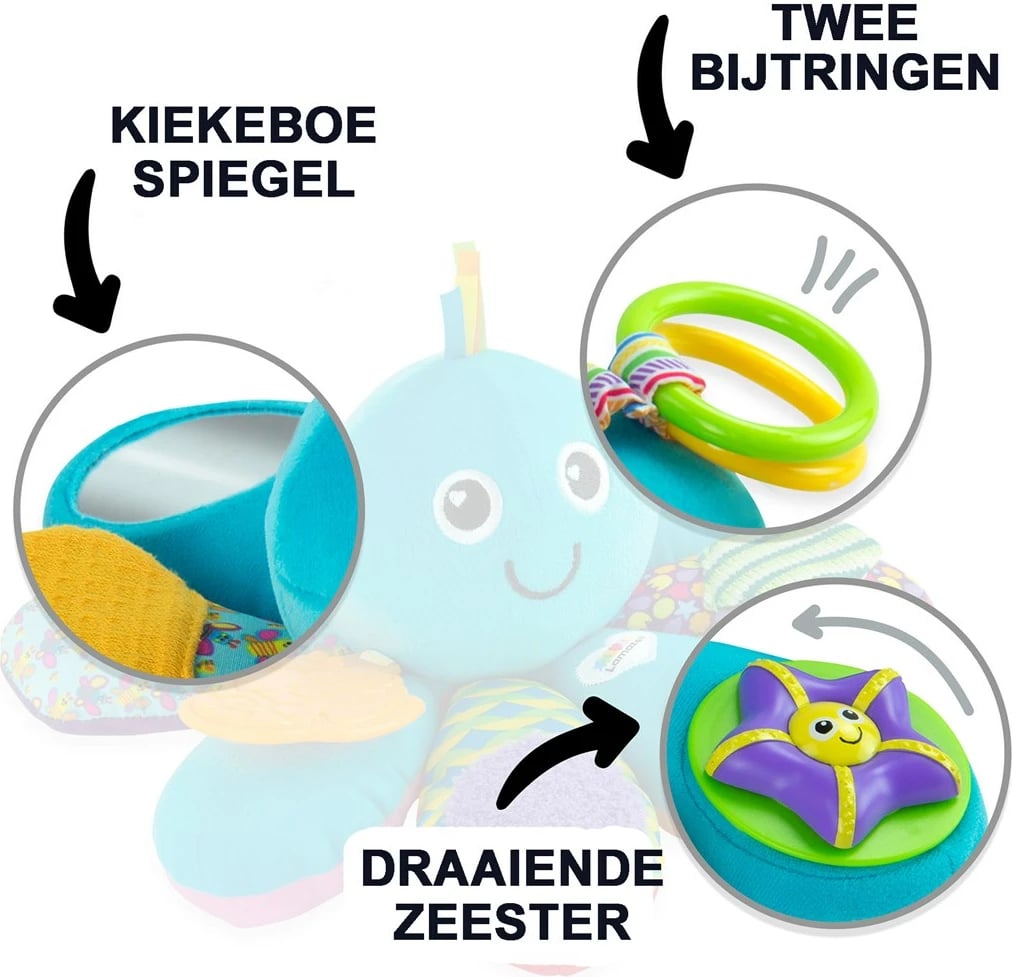 Lodra motorike Lamaze Octivity Time, TOMY, shumëngjyrëshe