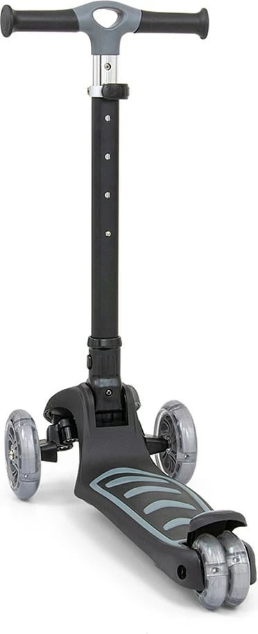 Trotinetë, Milly Mally Boogie, 3 rrota me drita, doreza të buta, timon i rregullueshëm 3 nivele, deri 50 kg, e zezë