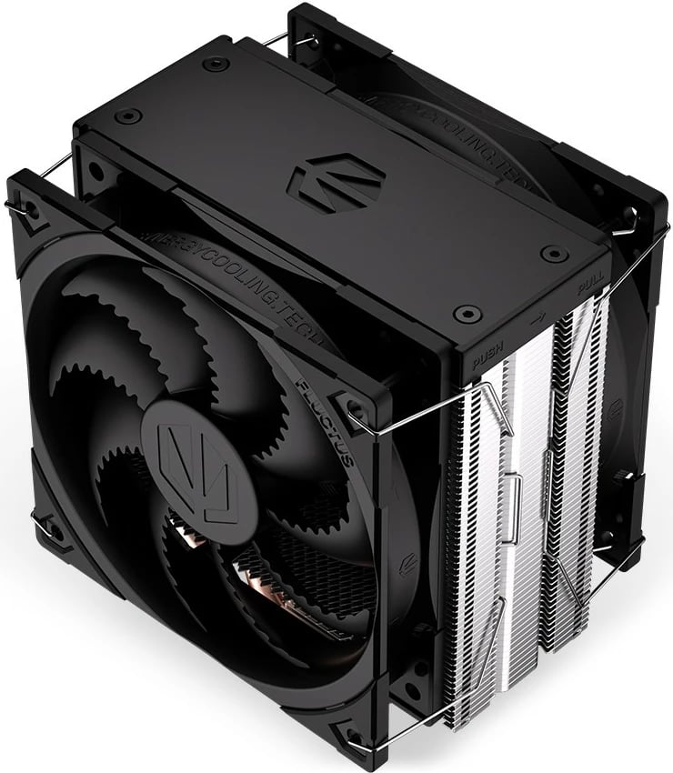 Ftohës procesori Endorfy Fera 5 Dual Fan, EY3A006, 2 ventilatorë, 12 cm, për socket Intel/AMD, i zi