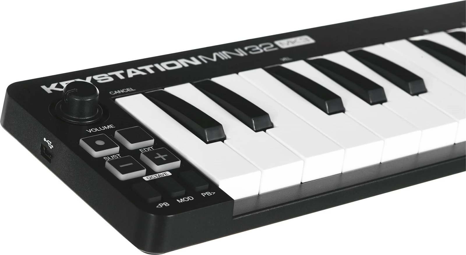 Tastierë MIDI M-AUDIO Keystation Mini 32 MK3, 32 taste, USB, Bardhë, Zi