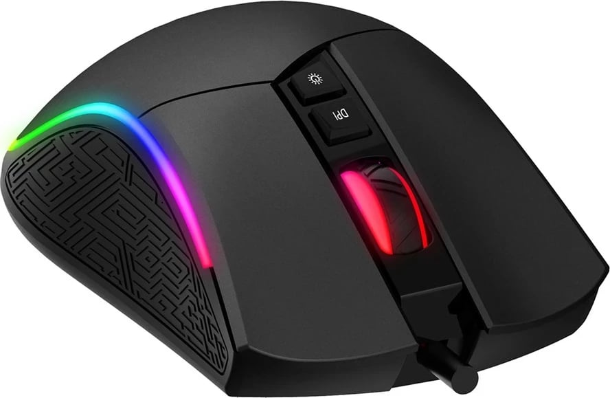 Maus Havit MS1001S, optik, për lojëra, USB, i zi-gri