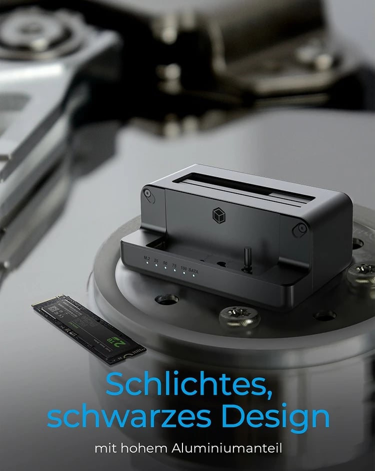 Kasë e jashtme ICY BOX IB-2914MSCL-C31, për HDD/SSD 2.5/3.5/M.2, USB 3.2 Gen 2, e zezë