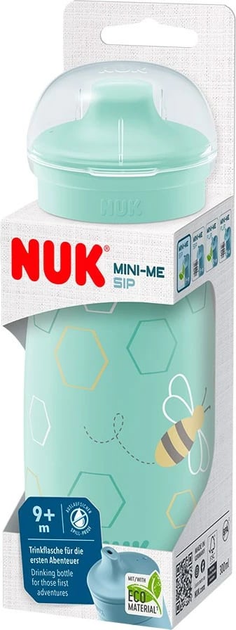 Shishe sippy për bebe, NUK Mini-Me PP Sip, 300 ml, pa BPA, 9m+, jeshile