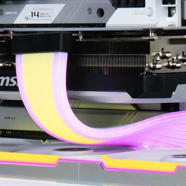 Kabllo 24-pin RGB për pllakë amë LIAN LI Strimer Wireless me kontrollues, e bardhë