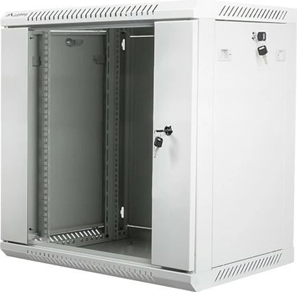 Kasë rrjeti Lanberg WF01-6412-10S, 19", 12U, xham, gri