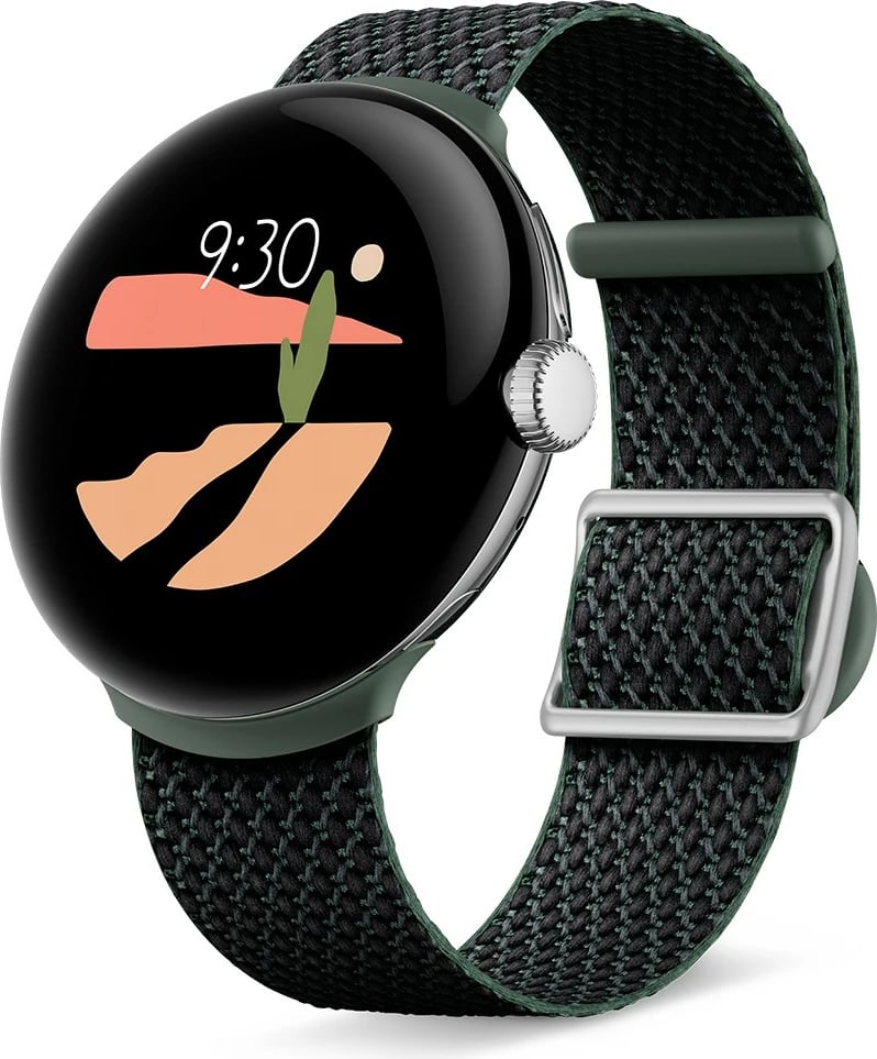 Rrip smartwatch Google për Pixel Watch, plastikë/çelik inox, 137-203mm, elfenbein