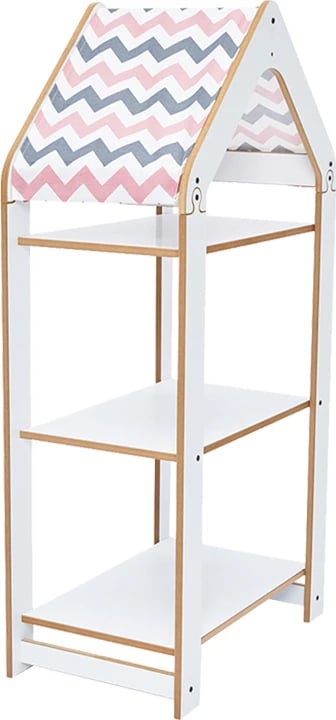 Raft Montessori Zoilen I bardhë-rozë mdf 50x30x100cm