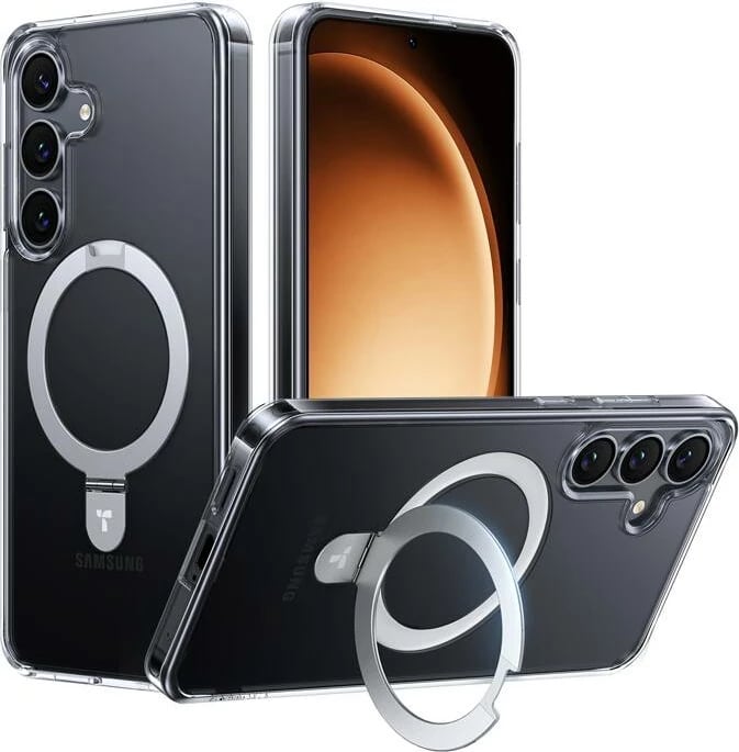 Mbështjellës Torras Ostand Spin për Samsung S25, transparent