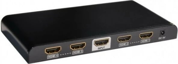Ndarës HDMI Techly 1 në 4, Ultra HD, 3D, i zi