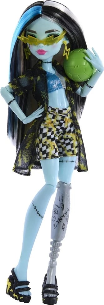 Kukull Monster High Scare-adise Island Frankie Stein, MATTEL, Shumëngjyrëshe