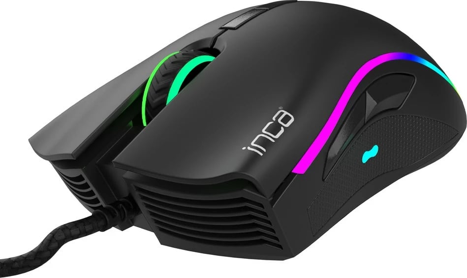 Maus gaming Inca IMG-349, 6400 DPI, 7 butona, RGB, i zi