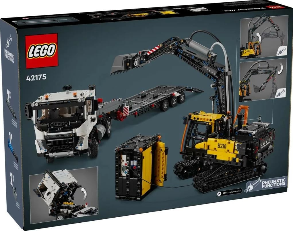 Set ndërtimi LEGO Technic Volvo FMX Truck & EC230 Electric Excavator, 2274 pjesë, për fëmijë 10+, plastikë