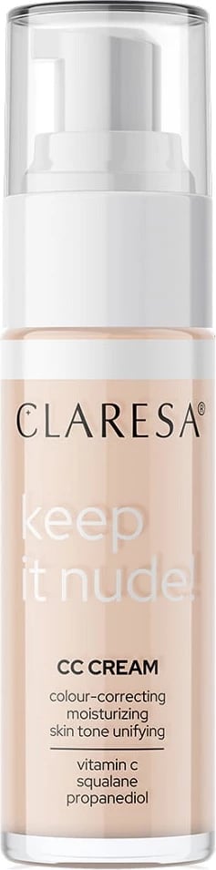 Fondatinë për femra Claresa Keep It Nude! Moisturizing Foundation with Even Skin Tone 101 Light, 33g
