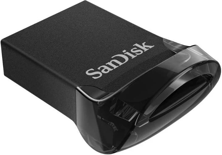 USB SanDisk 64GB Ultra Fit, e zezë