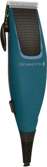 Makinë prerëse flokësh, Remington HC5020, me rrymë, set 10-copësh me 5 krehëra udhëzues, blu