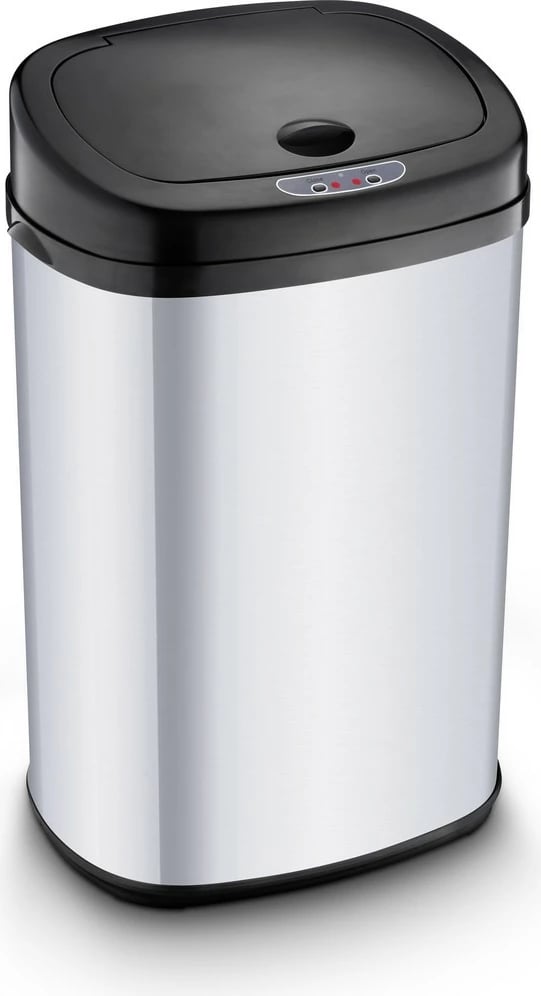 Kosh mbeturinash me sensor Lamart LT8022, 42L, inox, e zezë