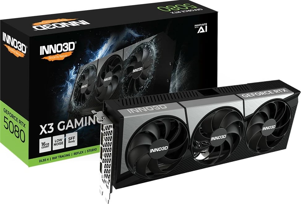 Kartelë grafike Inno3D GeForce RTX 5080 X3, 16 GB, GDDR7, PCI Express 5.0
