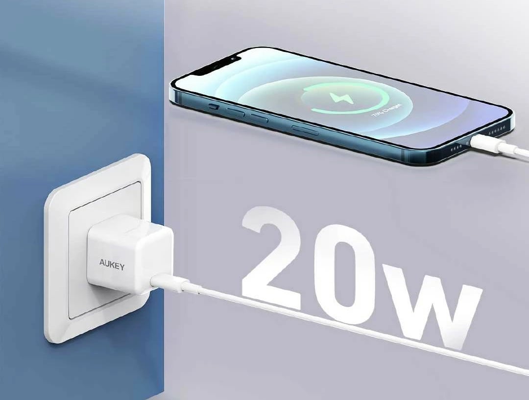 Karikues muri AUKEY PA-F5 OEM, 20W, 1x USB-C, i bardhë