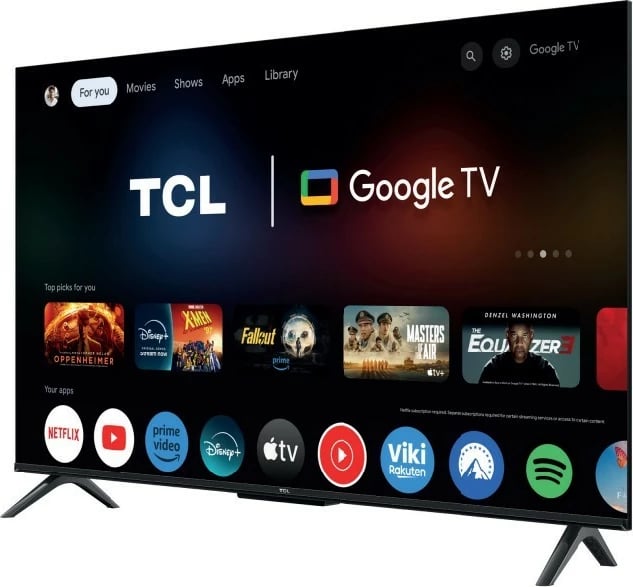 Televizor Smart TCL 55P7K, 55", QLED, Ultra HD 4K, Google TV