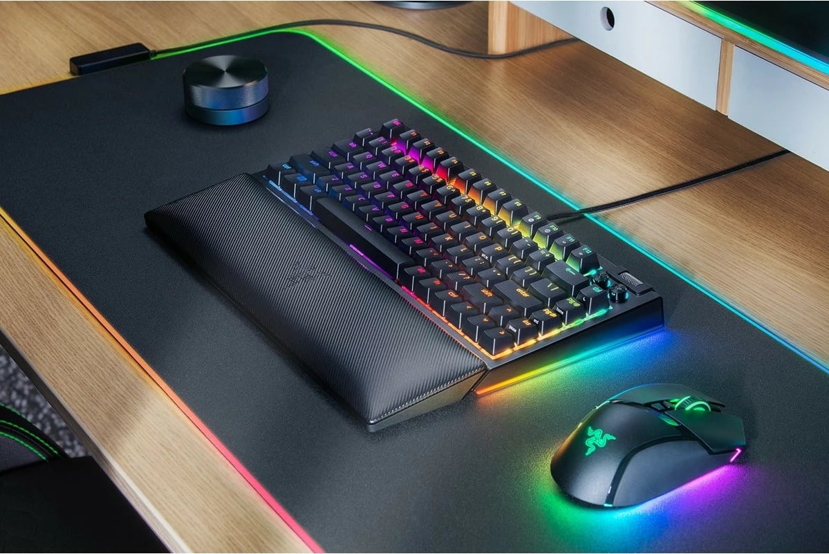 Tastierë mekanike Razer BlackWidow V4 75%, US-International, Razer Orange, e zezë