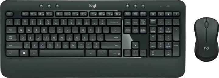 Combo tastierë dhe Maus, Logitech MK540 (920-008685 920008685), wireless USB, US layout, me mbështetëse pëllëmbësh, zi-bardhë, set