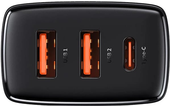 Karikues rrjeti Baseus Compact Quick Charger, 2xUSB, USB-C, 30W, i zi