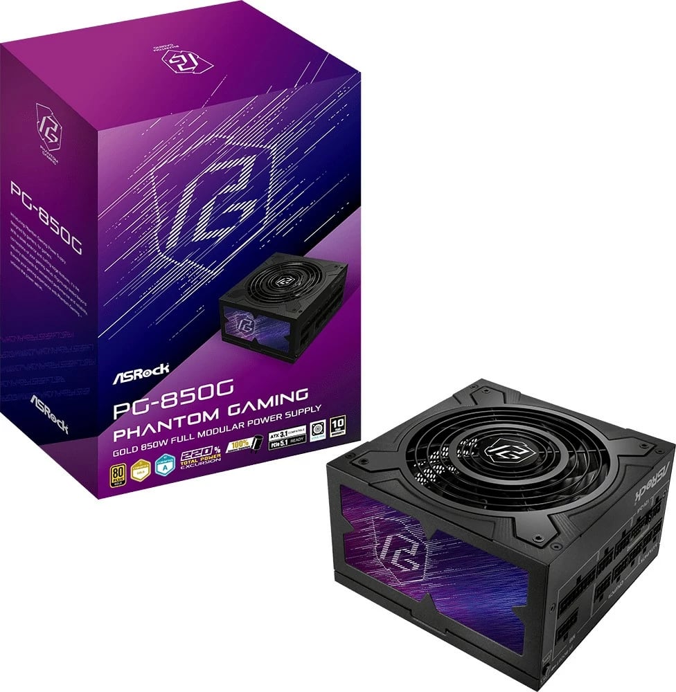 Kasë furnizimi ASRock PG-850G, 850W, Modular, 80 PLUS Gold