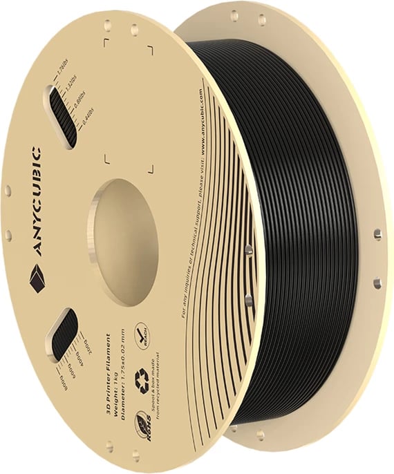 Filament PLA, Anycubic, IPHPLBK-106, 1 kg, 1.75 mm, e zezë