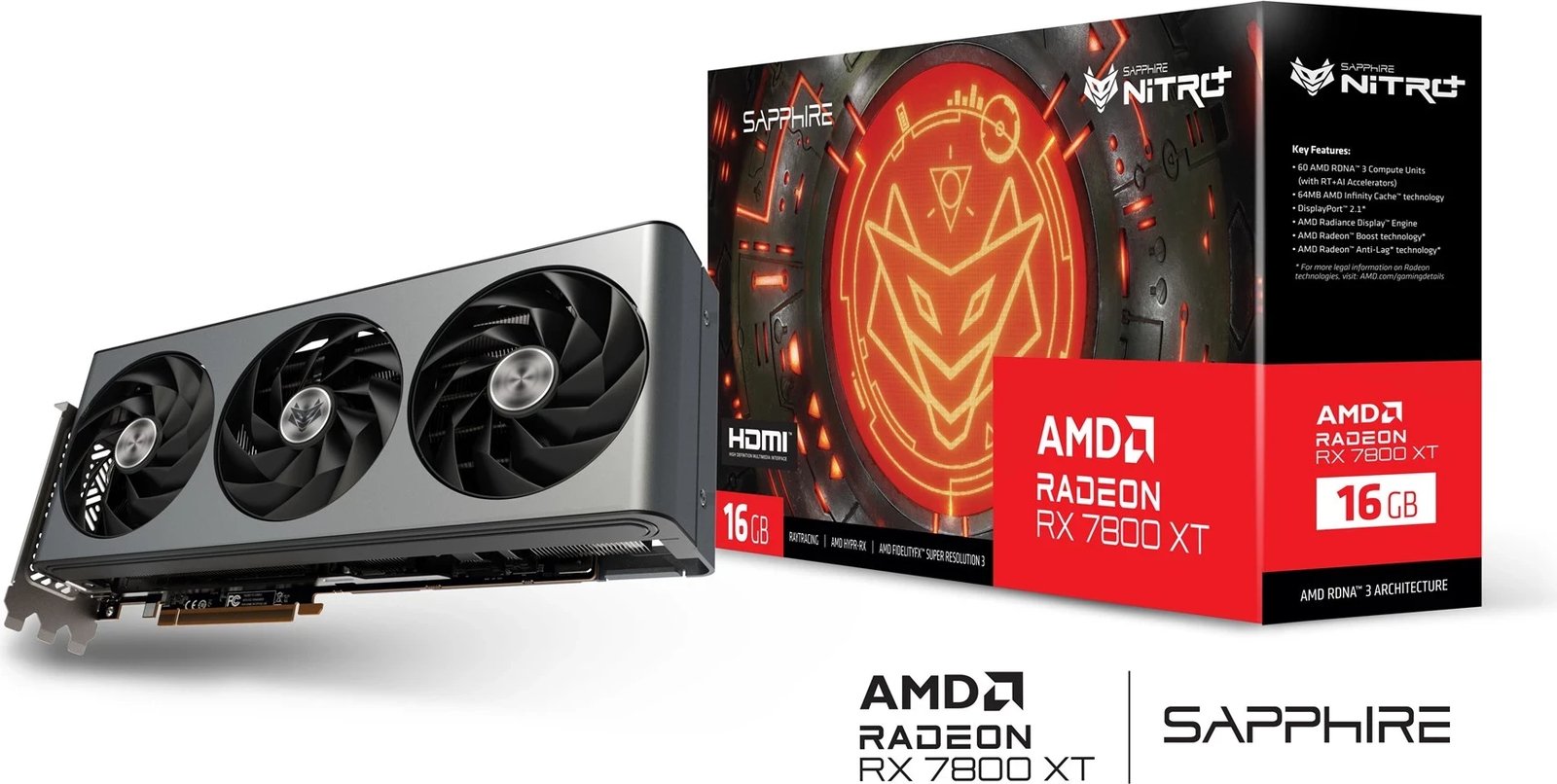 Kartë Grafike SAPPHIRE Radeon RX 7800 XT NITRO+ GAMING OC 16GB GDDR6 Kartë Grafike SAPPHIRE Radeon RX 7800 XT NITRO+ GAMING OC 16GB GDDR6
