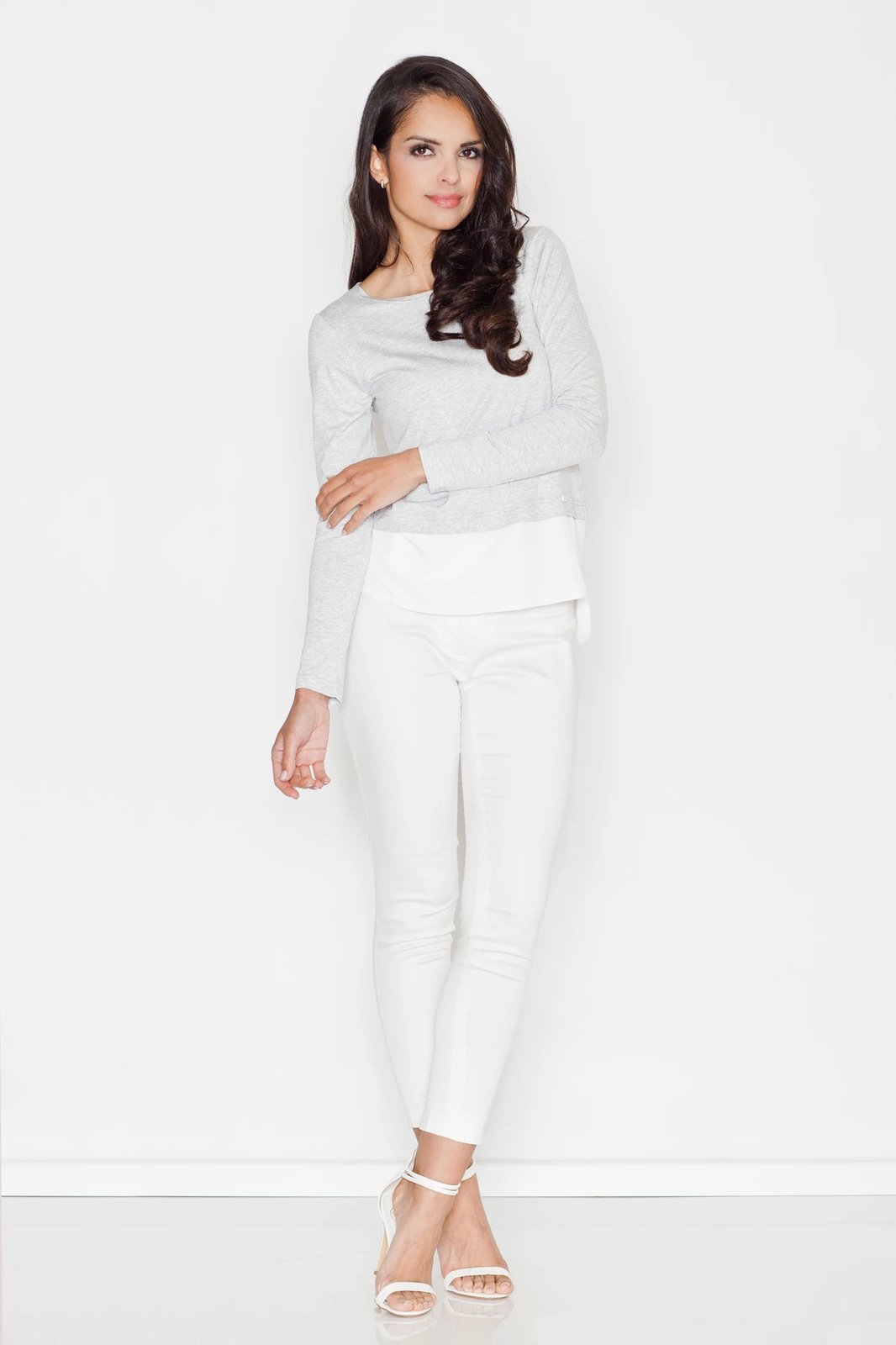 Bluzë Figl model 43832, e hirtë