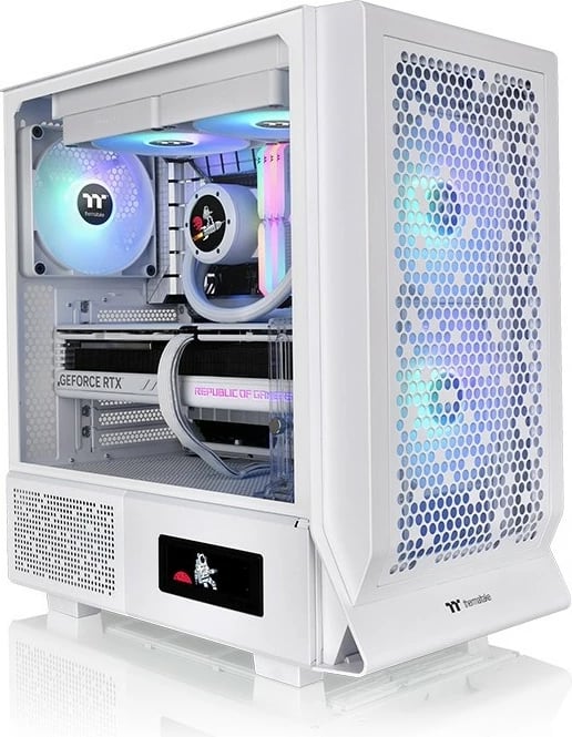 Kasë Thermaltake Ceres 330 TG ARGB Snow White, Midi Tower, xham i temperuar, ARGB, e bardhë