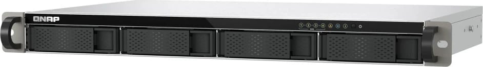 NAS QNAP TS-433eU, 4 GB RAM, 1U rack, pa disk, Zezë