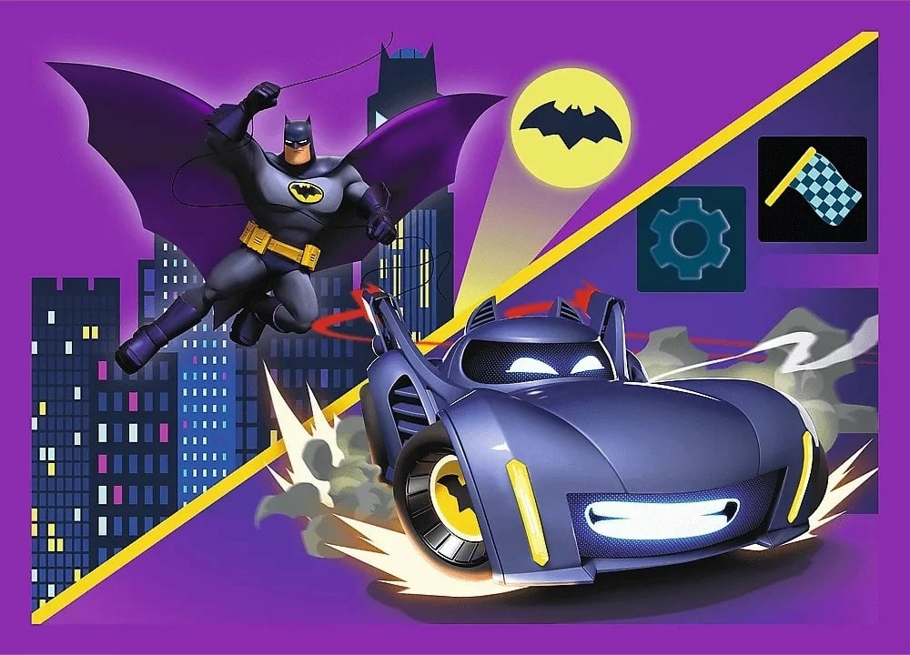 Puzzle Batwheels Trefl 4n1, 207 pjesë, për fëmijë