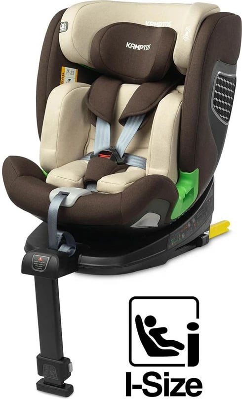 Karrige auto, CARETERO Kamptos i-Size, 40-150 cm (0-36 kg), ISOFIX, rrotulluese 360°, Beige